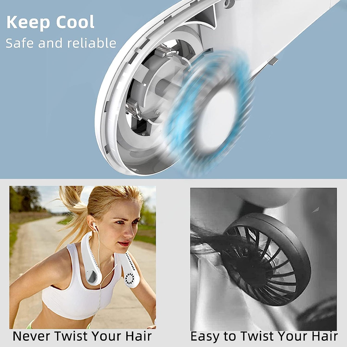 Rechargeable Bladeless - Neck Fan