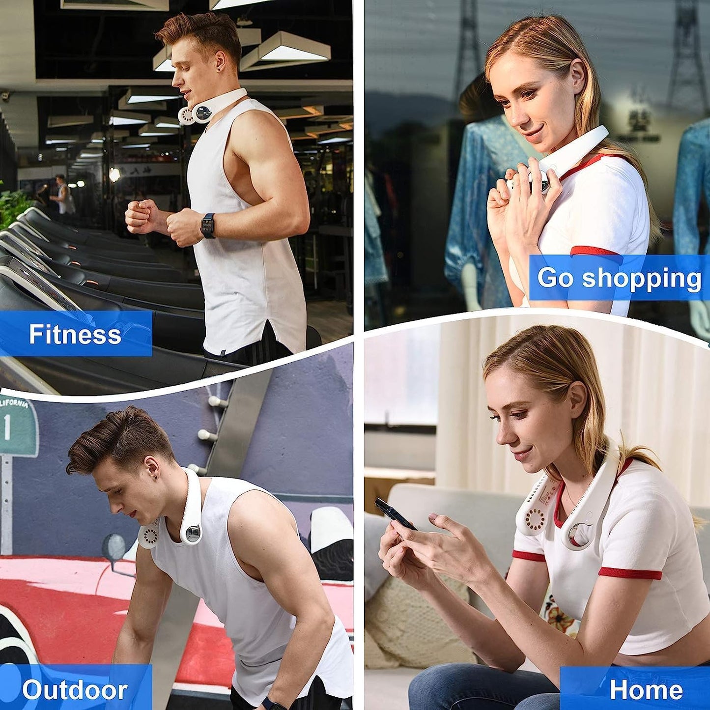 Rechargeable Bladeless - Neck Fan